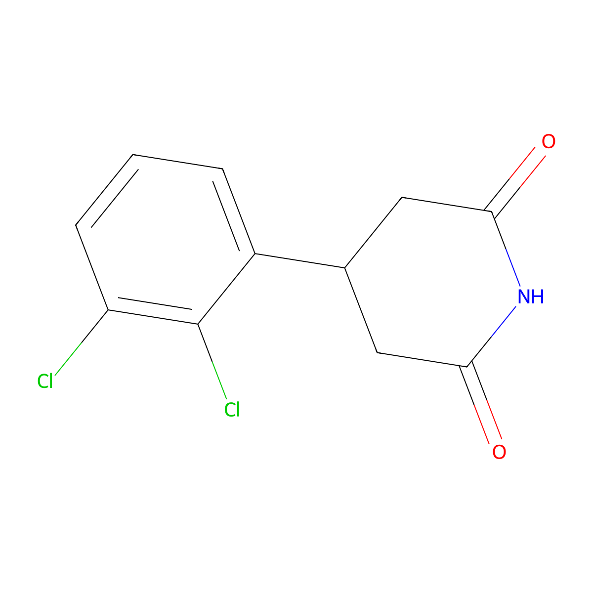 4-(2,3-Dichlorophenyl)piperidine-2,6-dione molecular structure, CAS 1342793-16-1