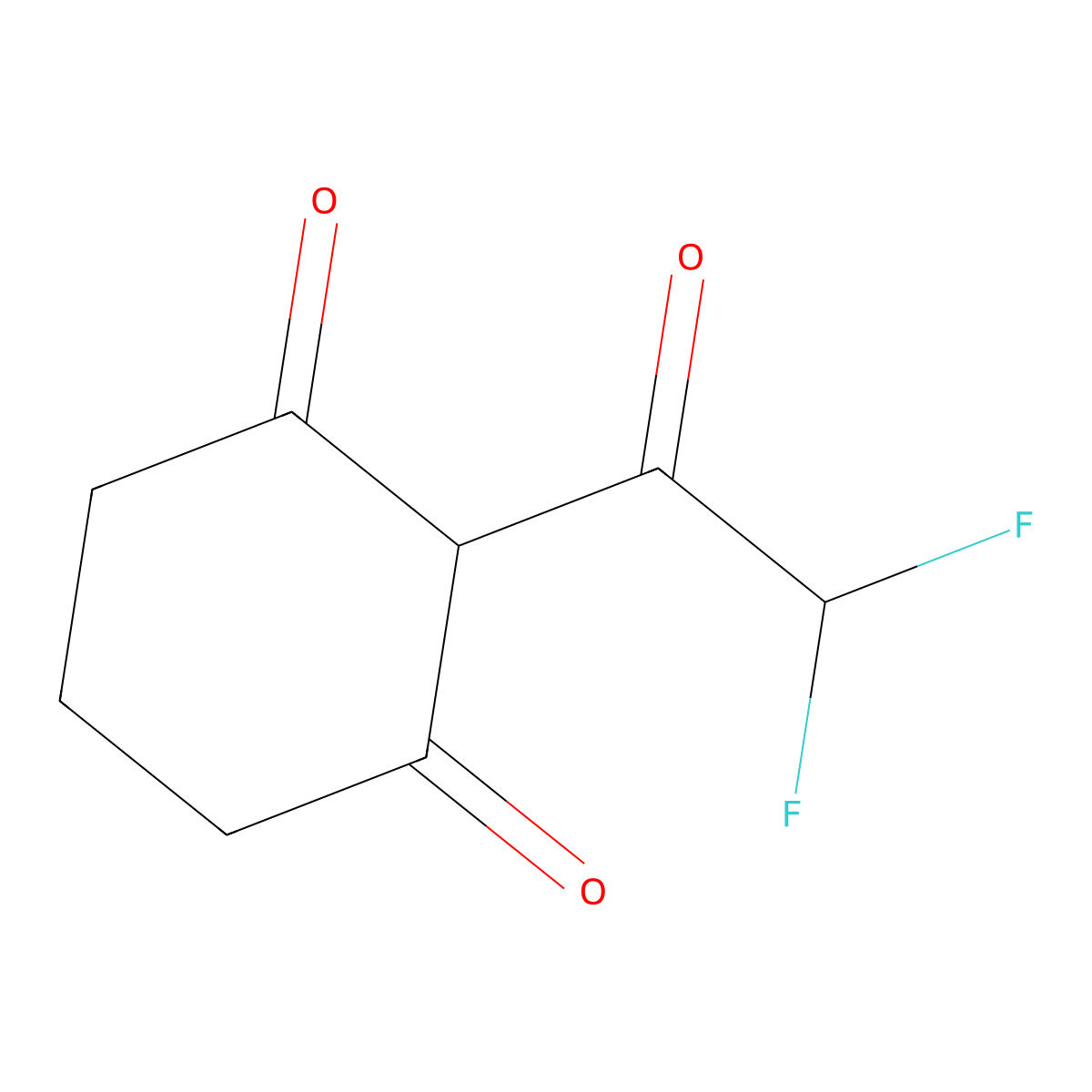 2-(2,2-Difluoroacetyl)cyclohexane-1,3-dione molecular structure, CAS 1342797-24-3