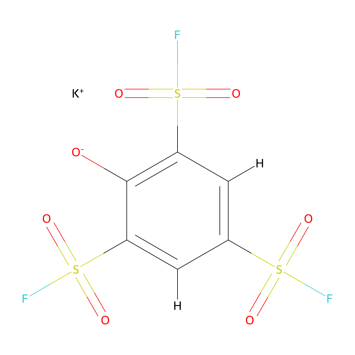 Potassium2,4,6-tris(fluorosulfonyl)benzen-1-olate molecular structure, CAS 1342799-68-1