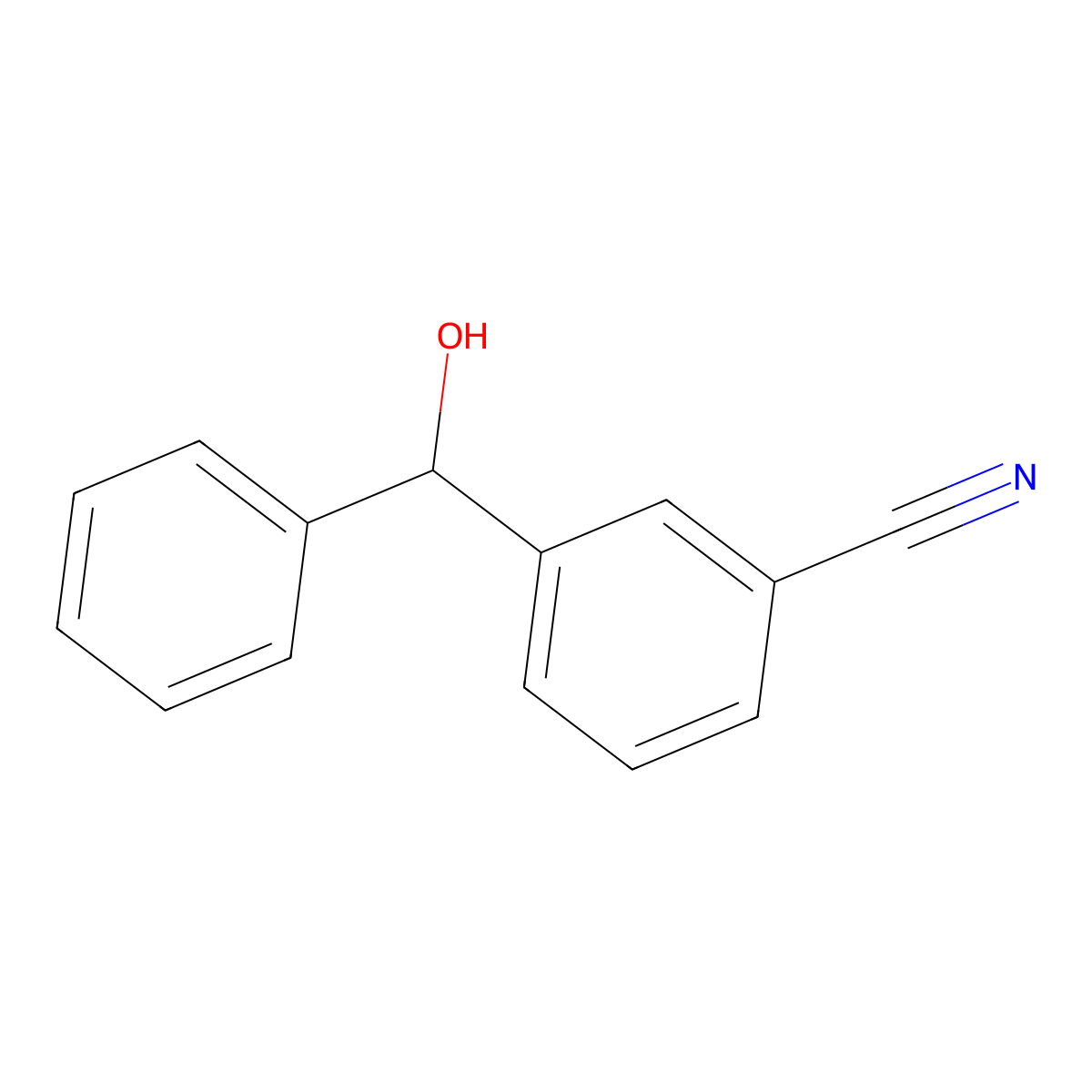 3-[Hydroxy(phenyl)methyl]benzonitrile molecular structure, CAS 13428-06-3