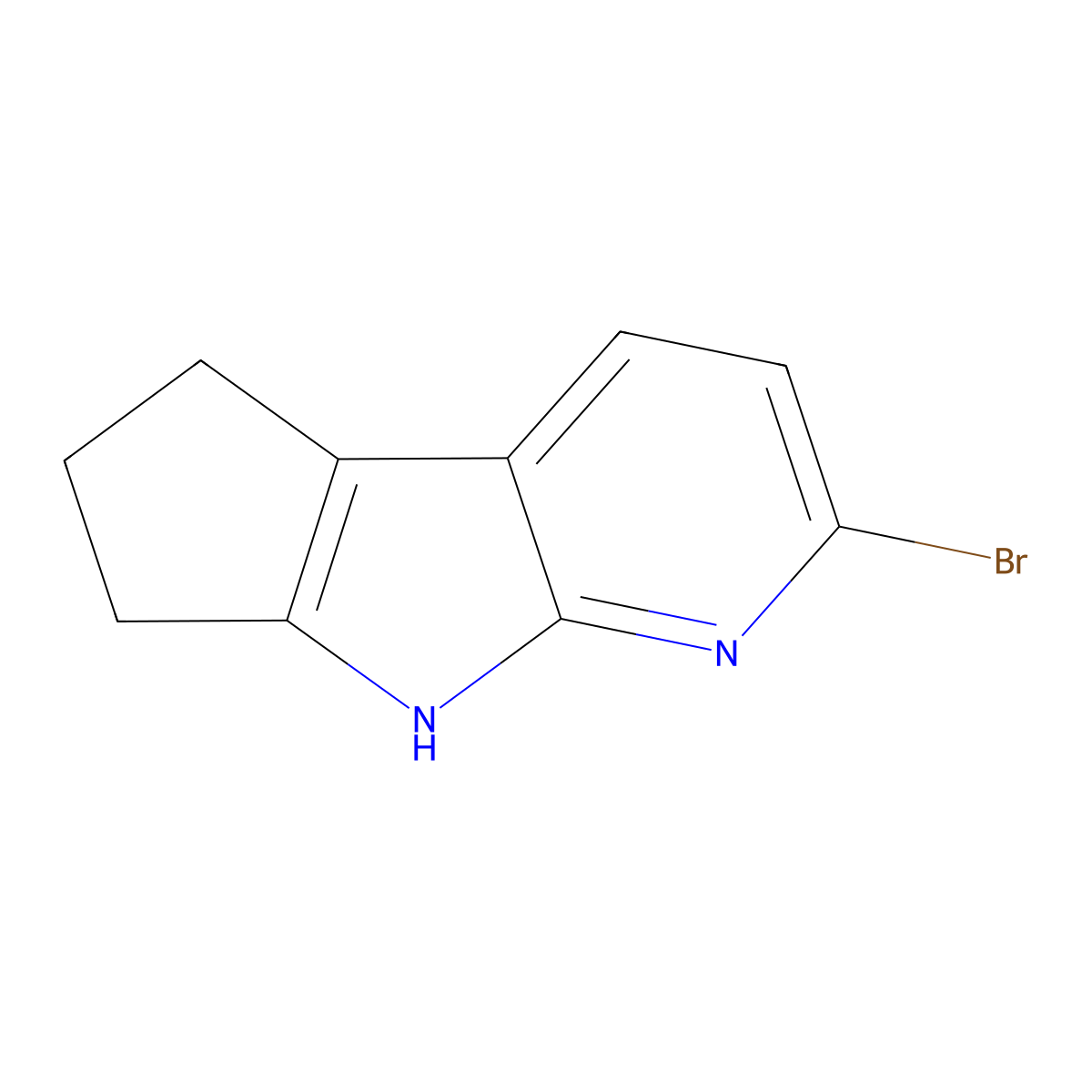 2-Bromo-5,6,7,8-tetrahydrocyclopenta[4,5]pyrrolo[2,3-B]pyridine molecular structure, CAS 1342810-85-8