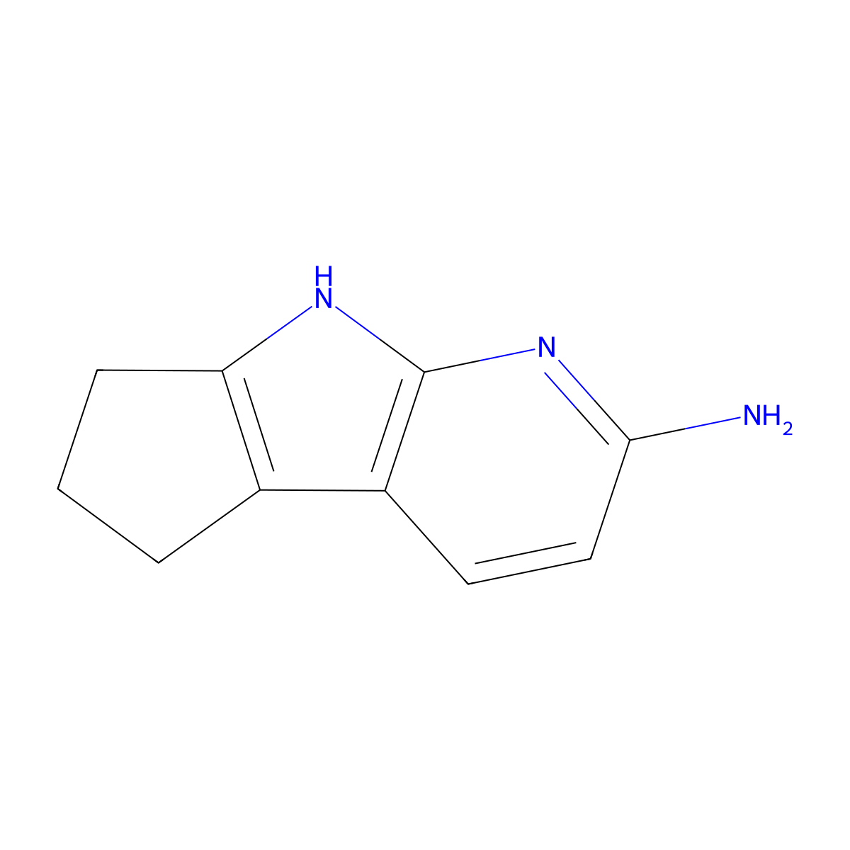 5,6,7,8-Tetrahydrocyclopenta[4,5]pyrrolo[2,3-B]pyridin-2-amine molecular structure, CAS 1342810-86-9