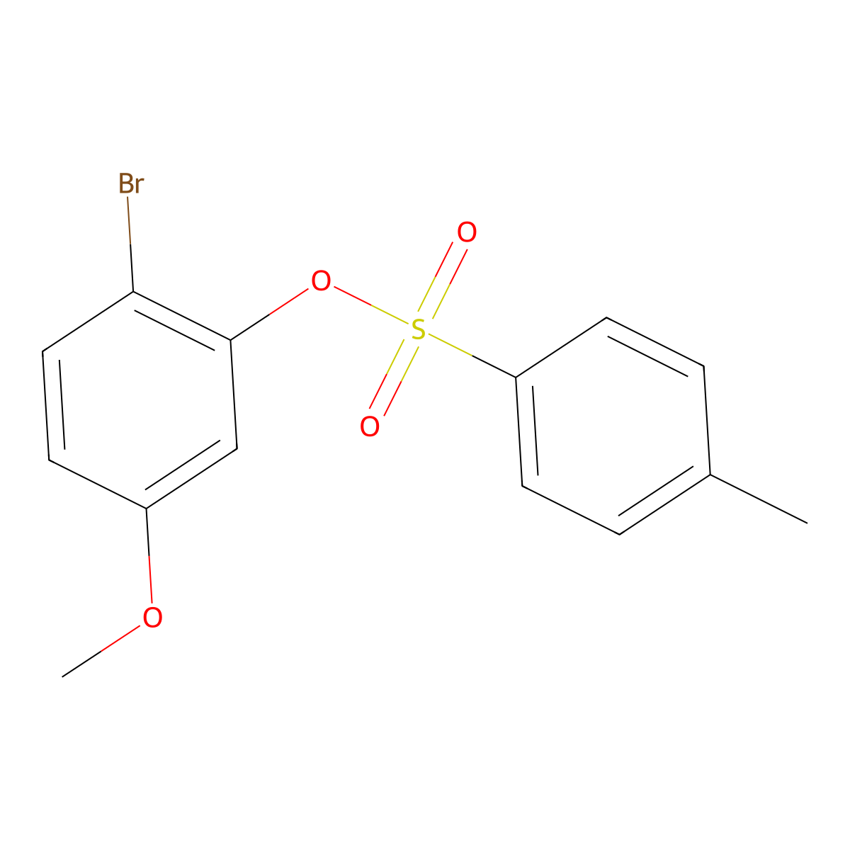 2-Bromo-5-methoxyphenyl 4-methylbenzene-1-sulfonate molecular structure, CAS 1342818-19-2