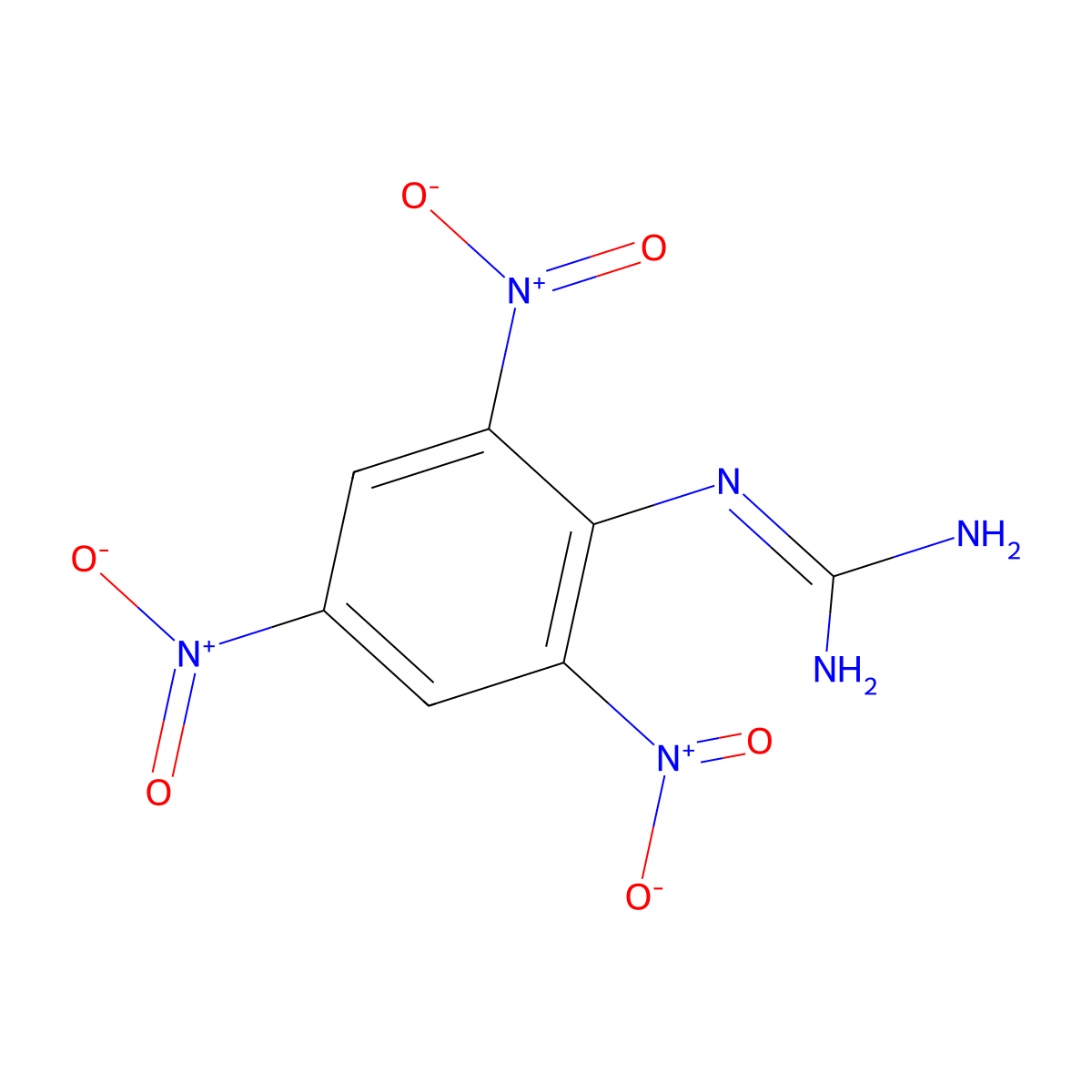 2-(2,4,6-Trinitrophenyl)guanidine molecular structure, CAS 134282-42-1