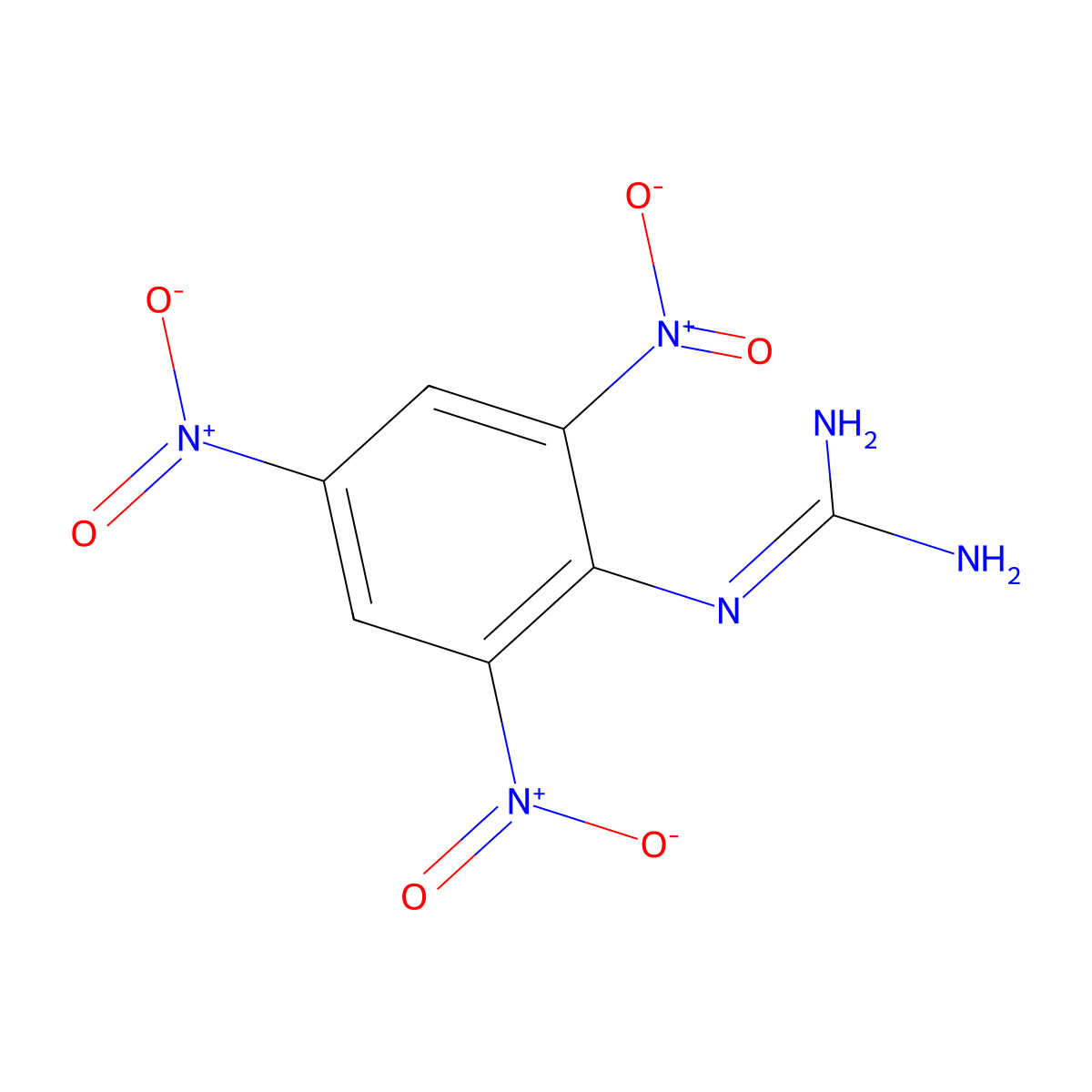2-(2,4,6-Trinitrophenyl)guanidine molecular structure, CAS 134282-42-1