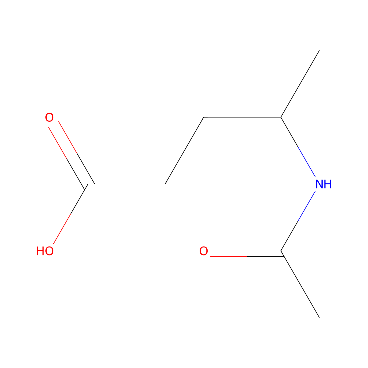 4-Acetamidopentanoic acid molecular structure, CAS 1342821-76-4