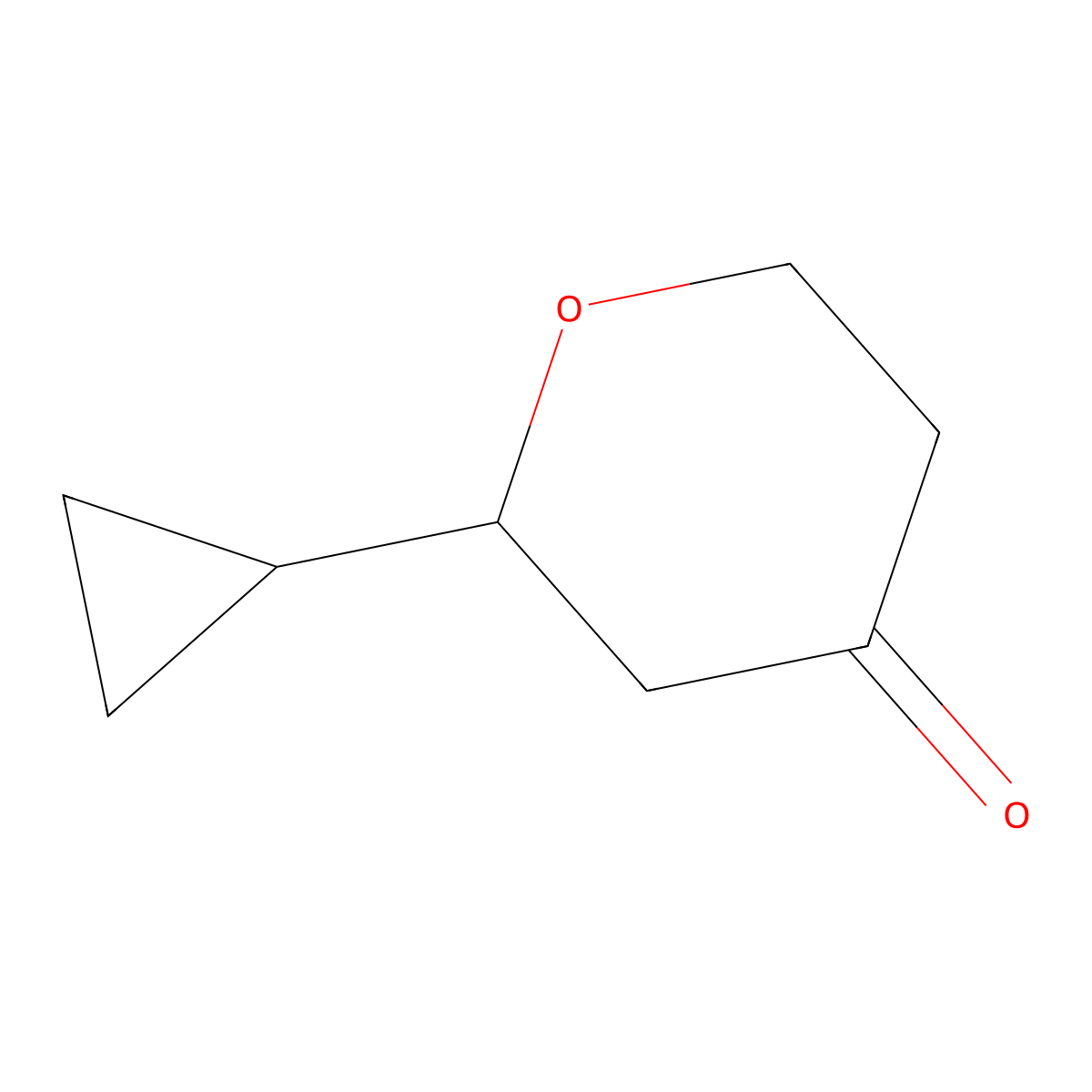 2-Cyclopropyloxan-4-one molecular structure, CAS 1342823-44-2