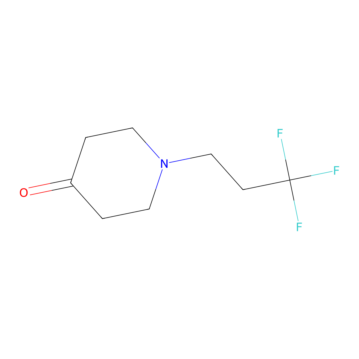 1-(3,3,3-Trifluoropropyl)piperidin-4-one molecular structure, CAS 1342825-61-9