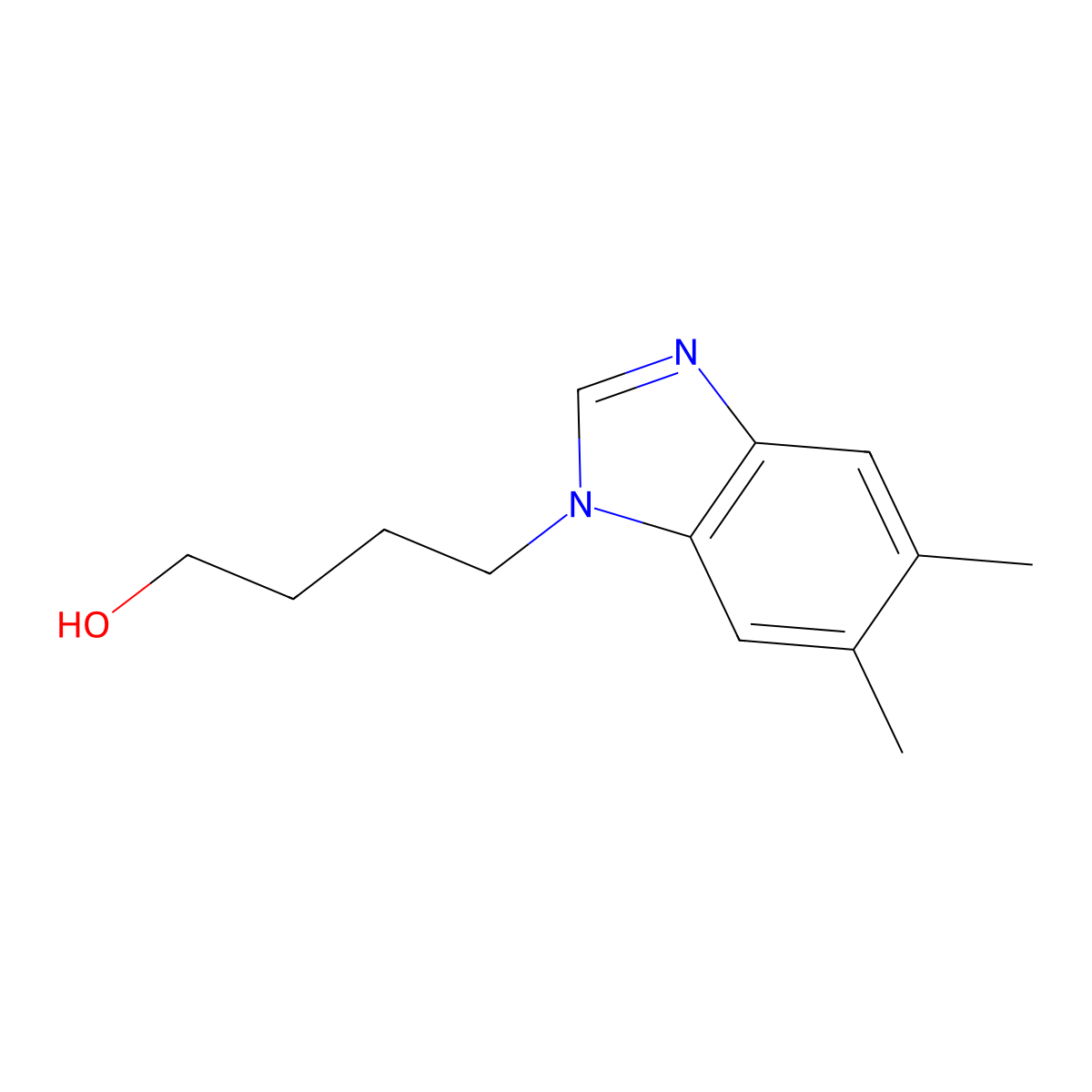 4-(5,6-Dimethyl-1h-benzo[d]imidazol-1-yl)butan-1-ol molecular structure, CAS 134283-19-5