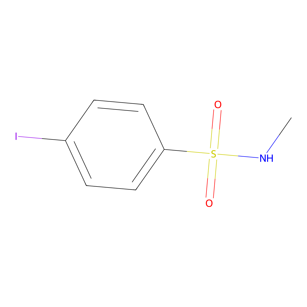 4-iodo-N-methylbenzene-1-sulfonamide molecular structure, CAS 134283-64-0