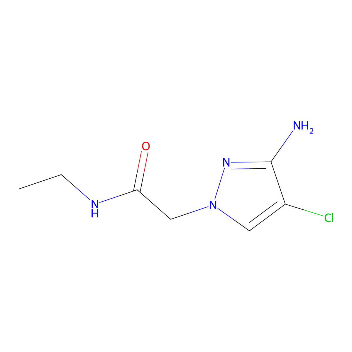 2-(3-amino-4-chloro-1H-pyrazol-1-yl)-N-ethylacetamide molecular structure, CAS 1342833-93-5