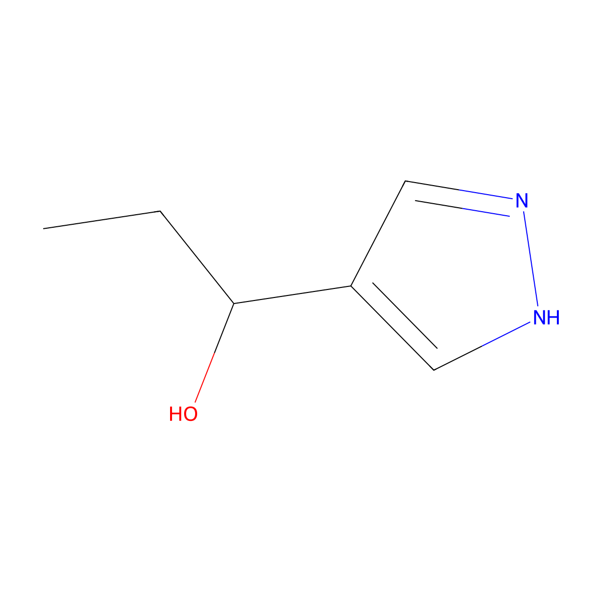 1-(1H-pyrazol-4-yl)propan-1-ol molecular structure, CAS 1342836-50-3