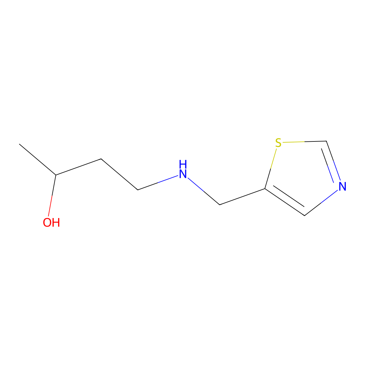 4-{[(1,3-Thiazol-5-yl)methyl]amino}butan-2-ol molecular structure, CAS 1342840-40-7