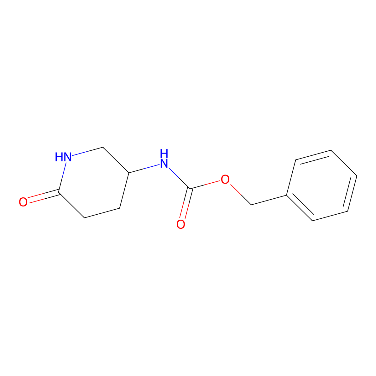 benzyl N-(6-oxopiperidin-3-yl)carbamate molecular structure, CAS 1342840-49-6