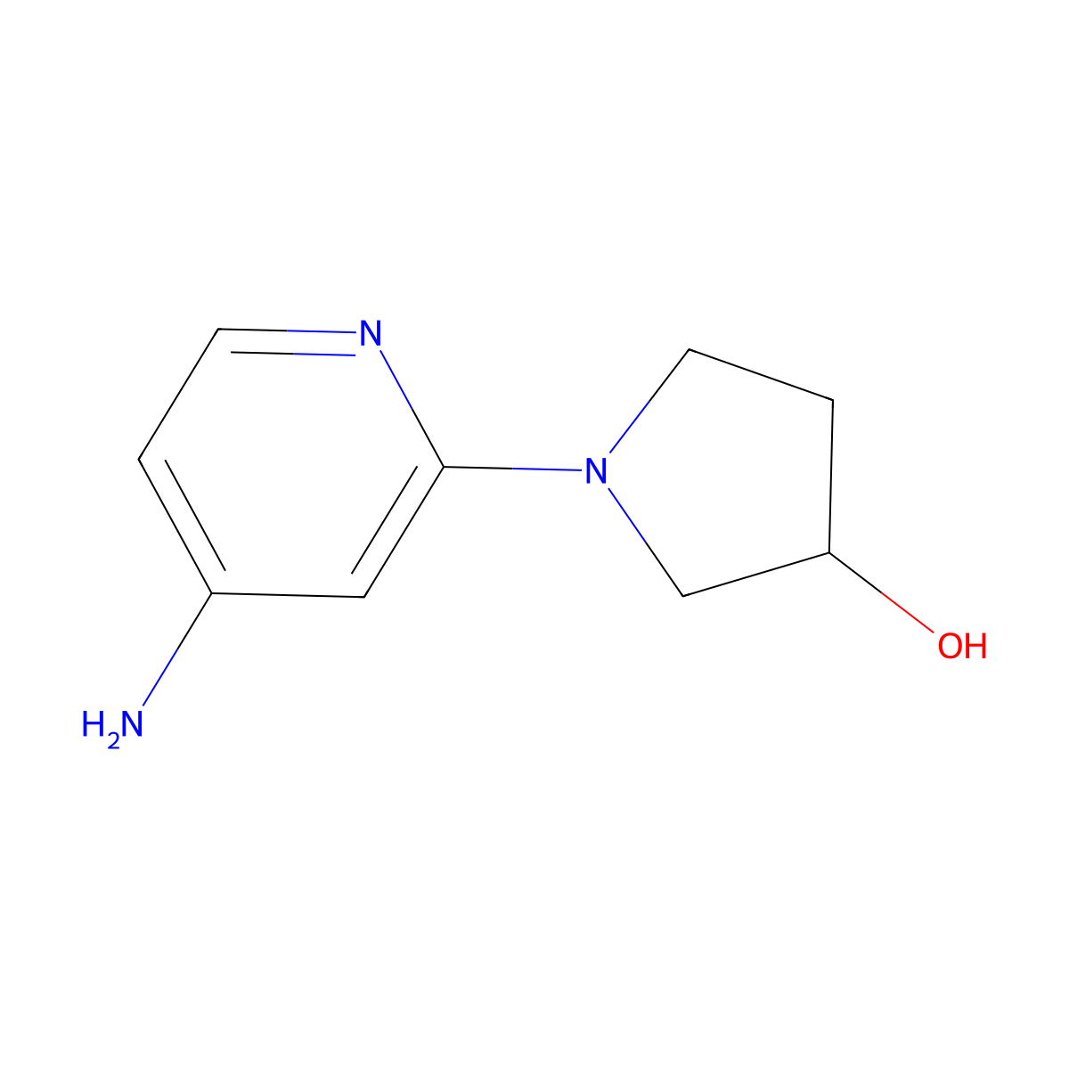 1-(4-Aminopyridin-2-yl)pyrrolidin-3-ol molecular structure, CAS 1342840-89-4