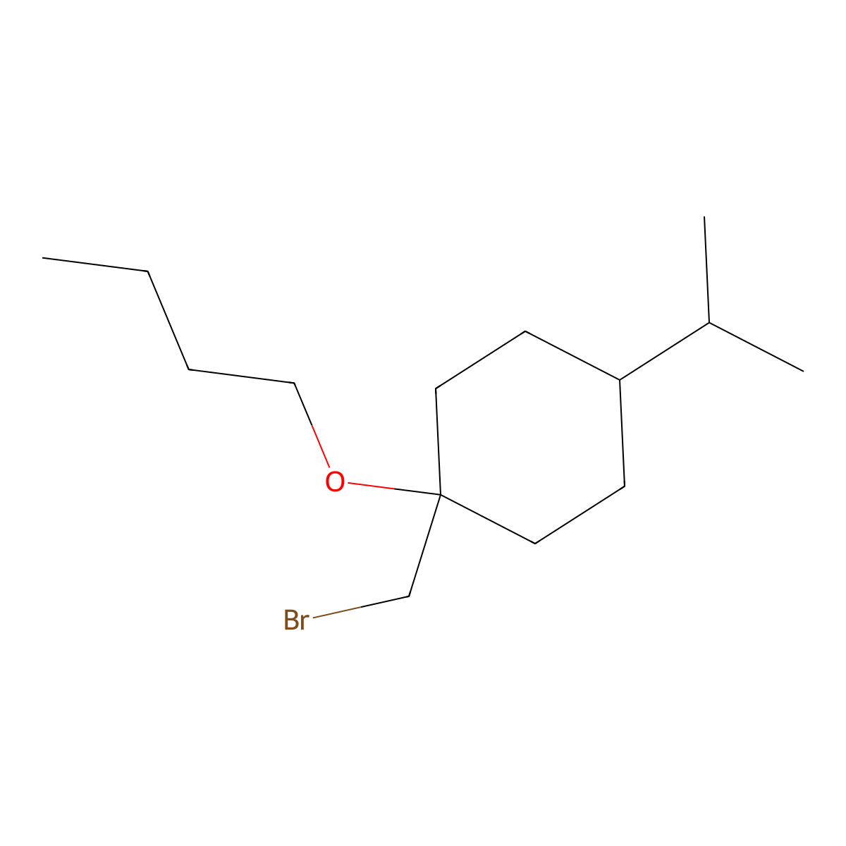 1-(Bromomethyl)-1-butoxy-4-isopropylcyclohexane molecular structure, CAS 1342842-68-5