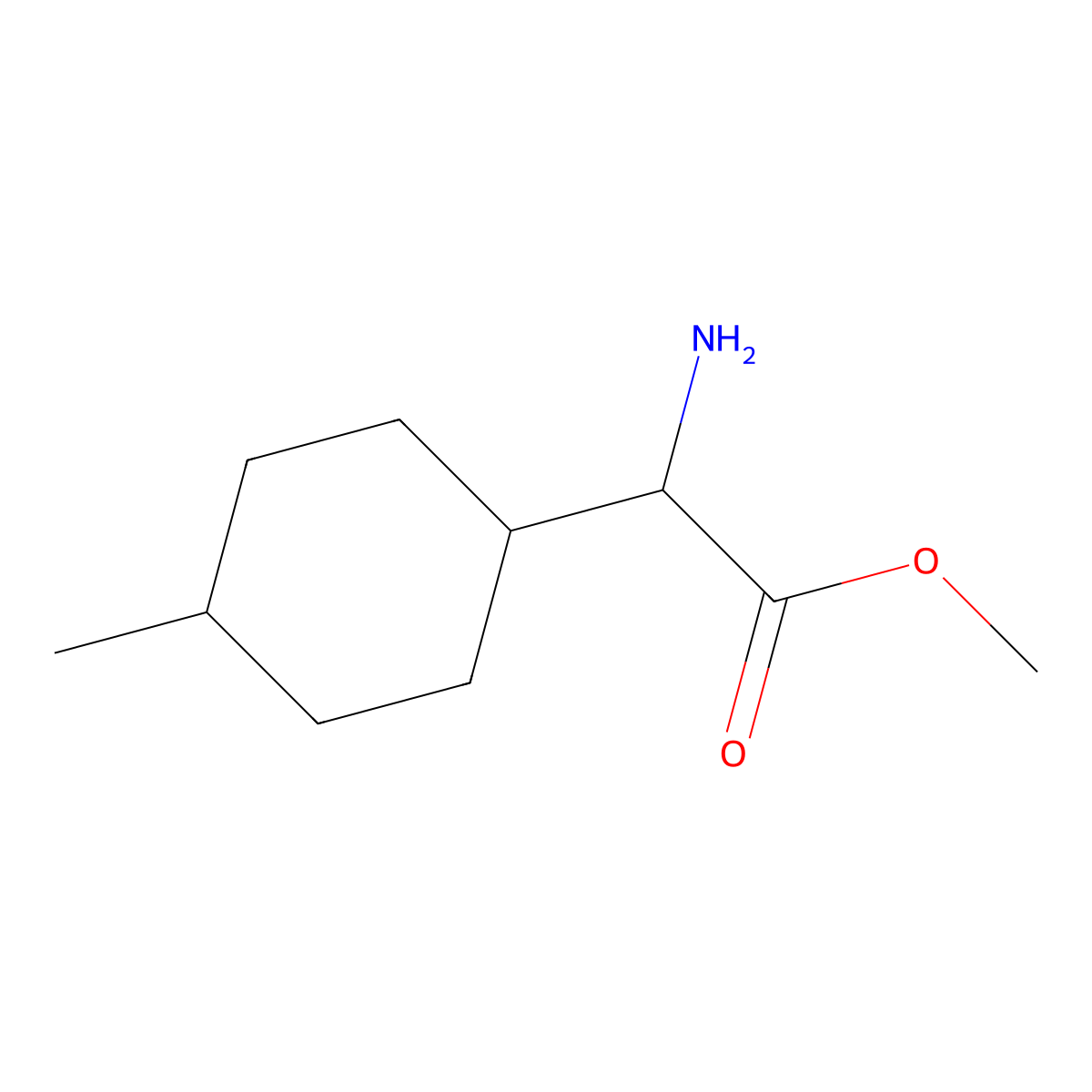 Methyl 2-amino-2-(4-methylcyclohexyl)acetate molecular structure, CAS 1342843-78-0