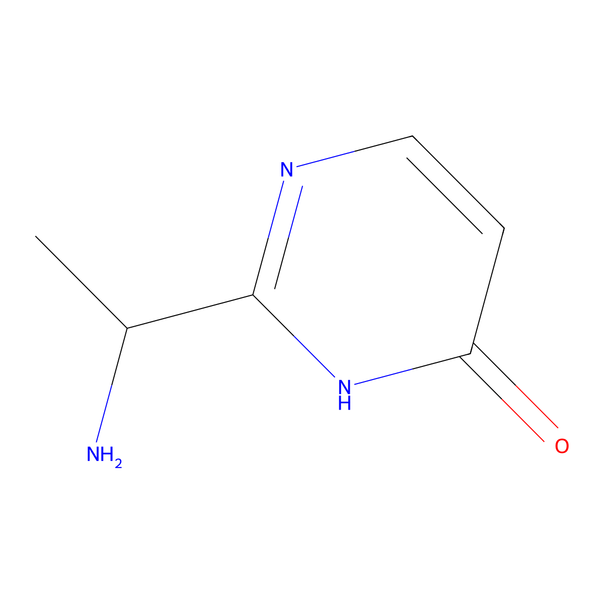 2-(1-Aminoethyl)pyrimidin-4-ol molecular structure, CAS 1342844-43-2