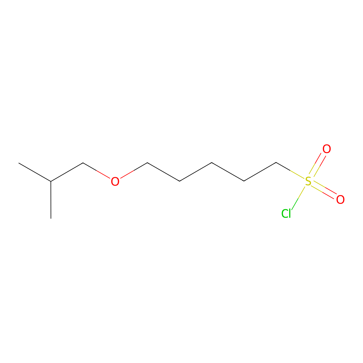 5-Isobutoxypentane-1-sulfonyl chloride molecular structure, CAS 1342844-50-1