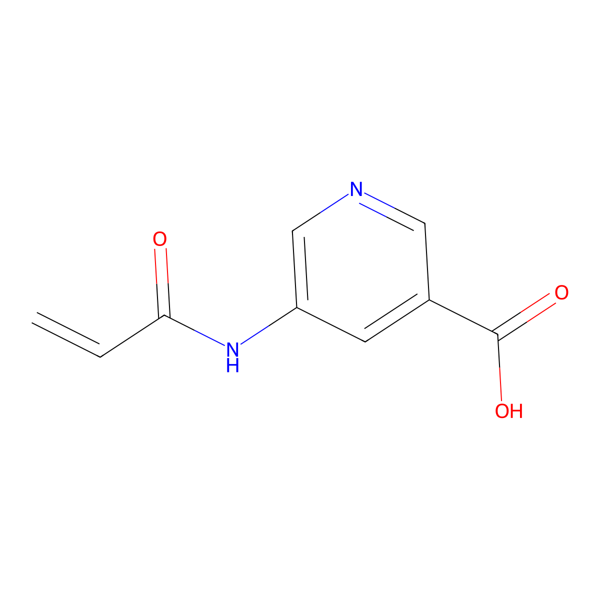 5-Acrylamidonicotinic acid molecular structure, CAS 1342846-40-5