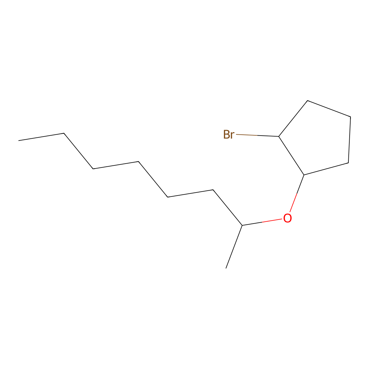 1-Bromo-2-(octan-2-yloxy)cyclopentane molecular structure, CAS 1342846-63-2
