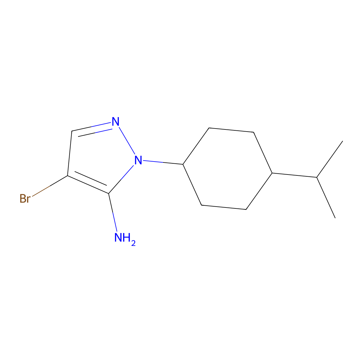 4-Bromo-1-(4-isopropylcyclohexyl)-1h-pyrazol-5-amine molecular structure, CAS 1342846-76-7
