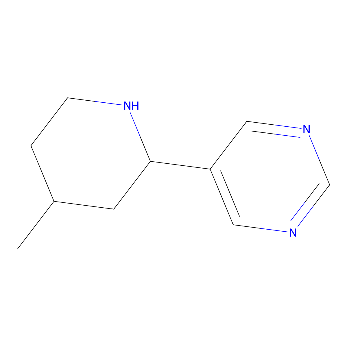 5-(4-Methylpiperidin-2-yl)pyrimidine molecular structure, CAS 1342847-50-0