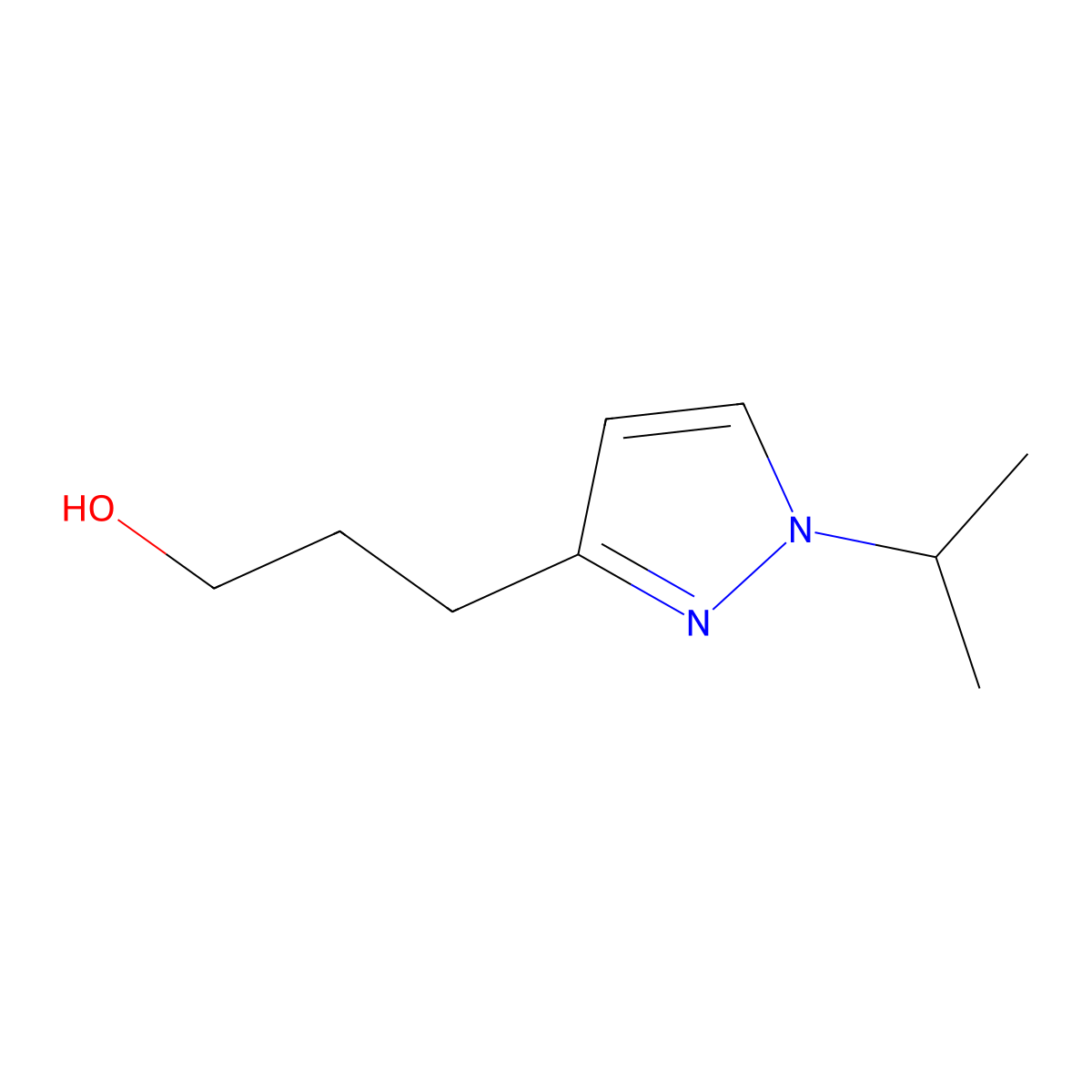 3-(1-Isopropyl-1h-pyrazol-3-yl)propan-1-ol molecular structure, CAS 1342849-55-1