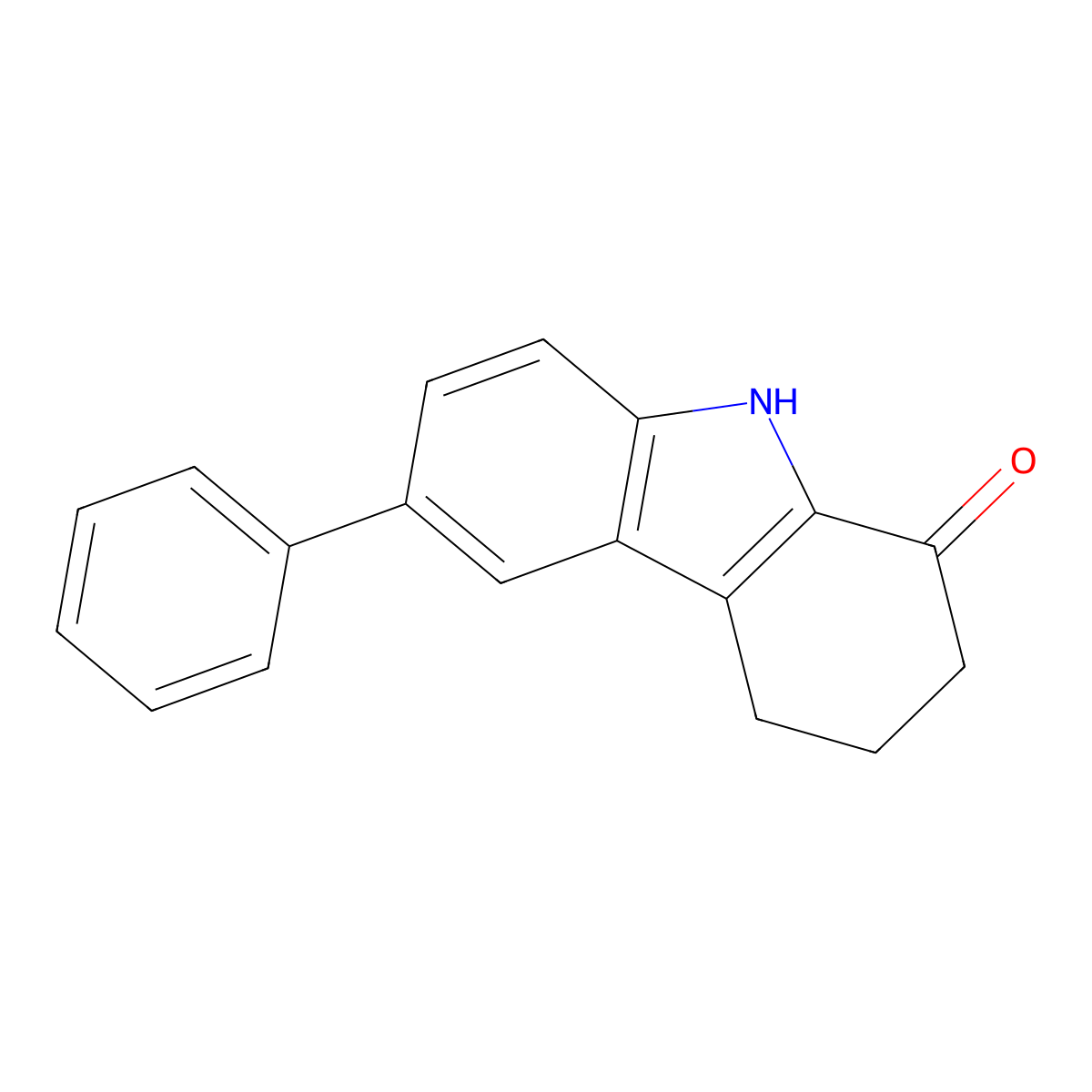 6-phenyl-2,3,4,9-tetrahydro-1H-carbazol-1-one molecular structure, CAS 134285-24-8