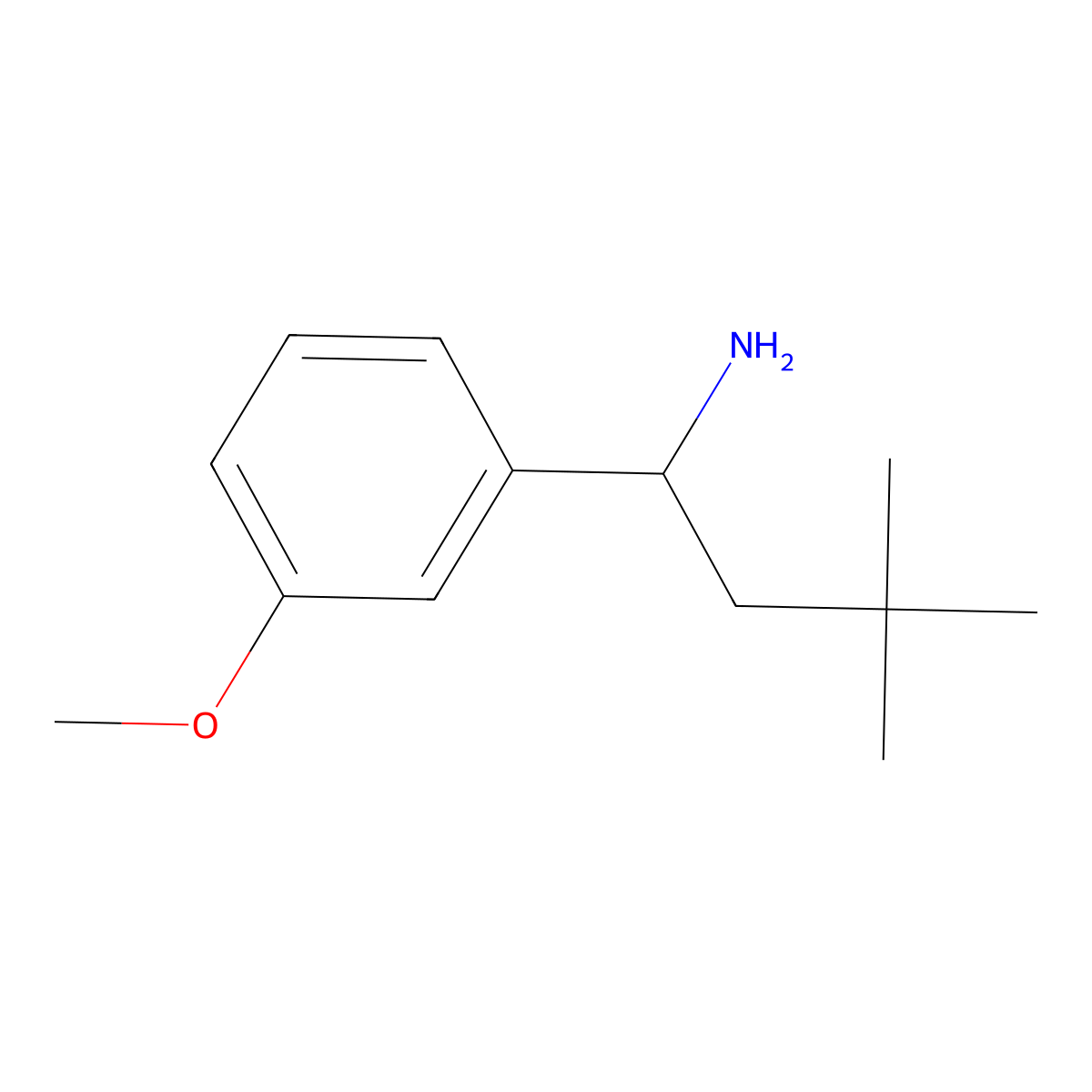 1-(3-Methoxyphenyl)-3,3-dimethylbutan-1-amine molecular structure, CAS 1342850-15-0