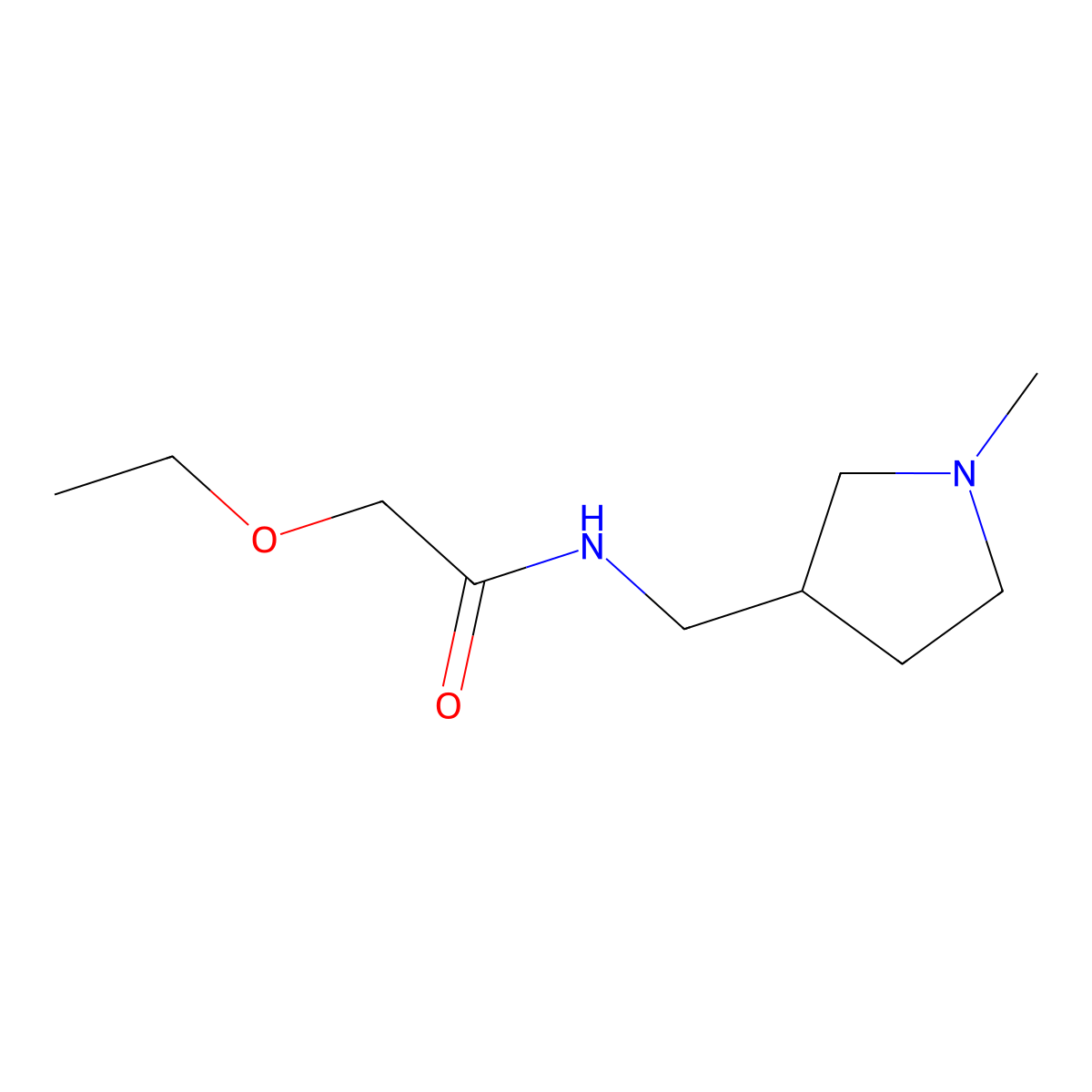 2-ethoxy-N-((1-methylpyrrolidin-3-yl)methyl)acetamide molecular structure, CAS 1342853-67-1