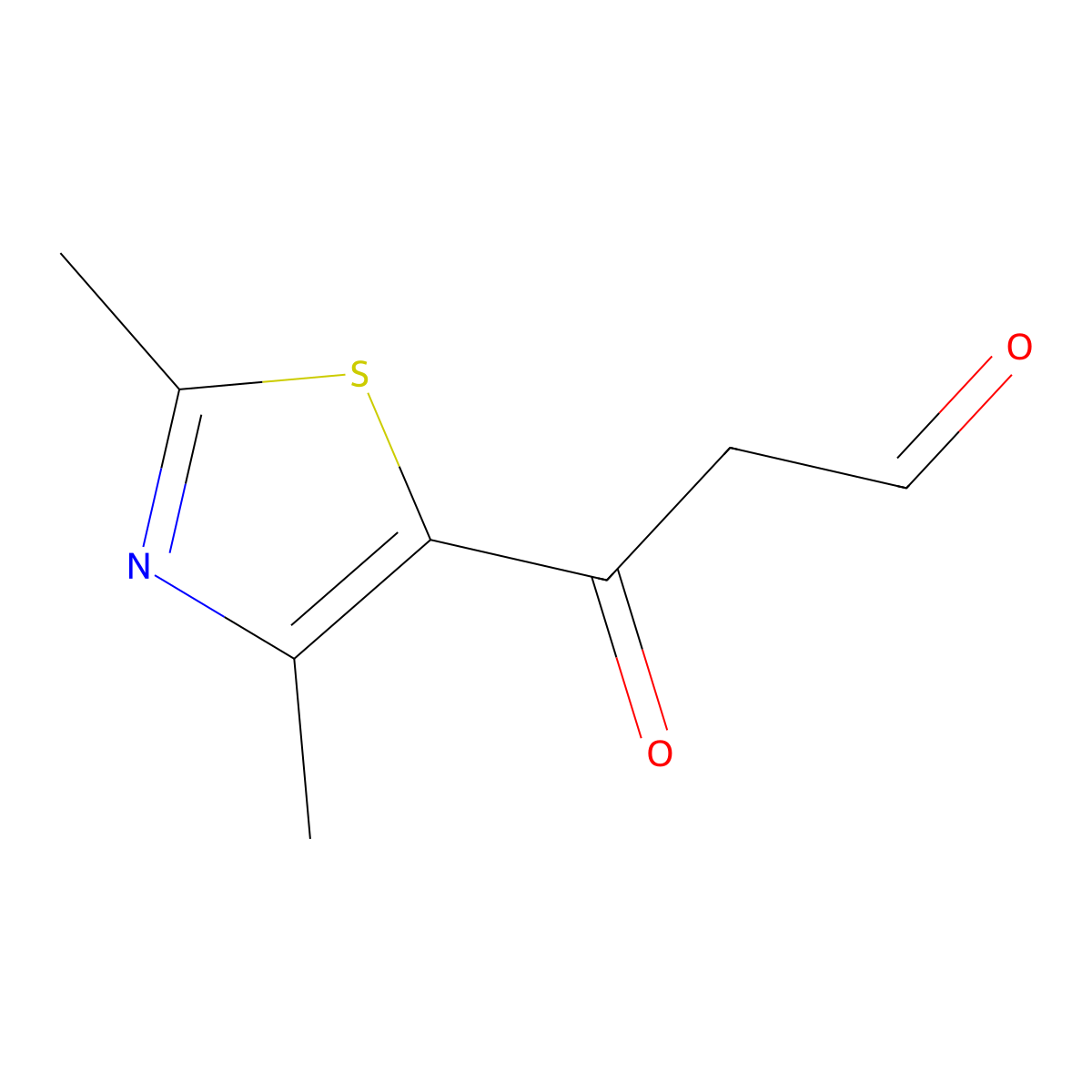 3-(Dimethyl-1,3-thiazol-5-YL)-3-oxopropanal molecular structure, CAS 1342856-16-9