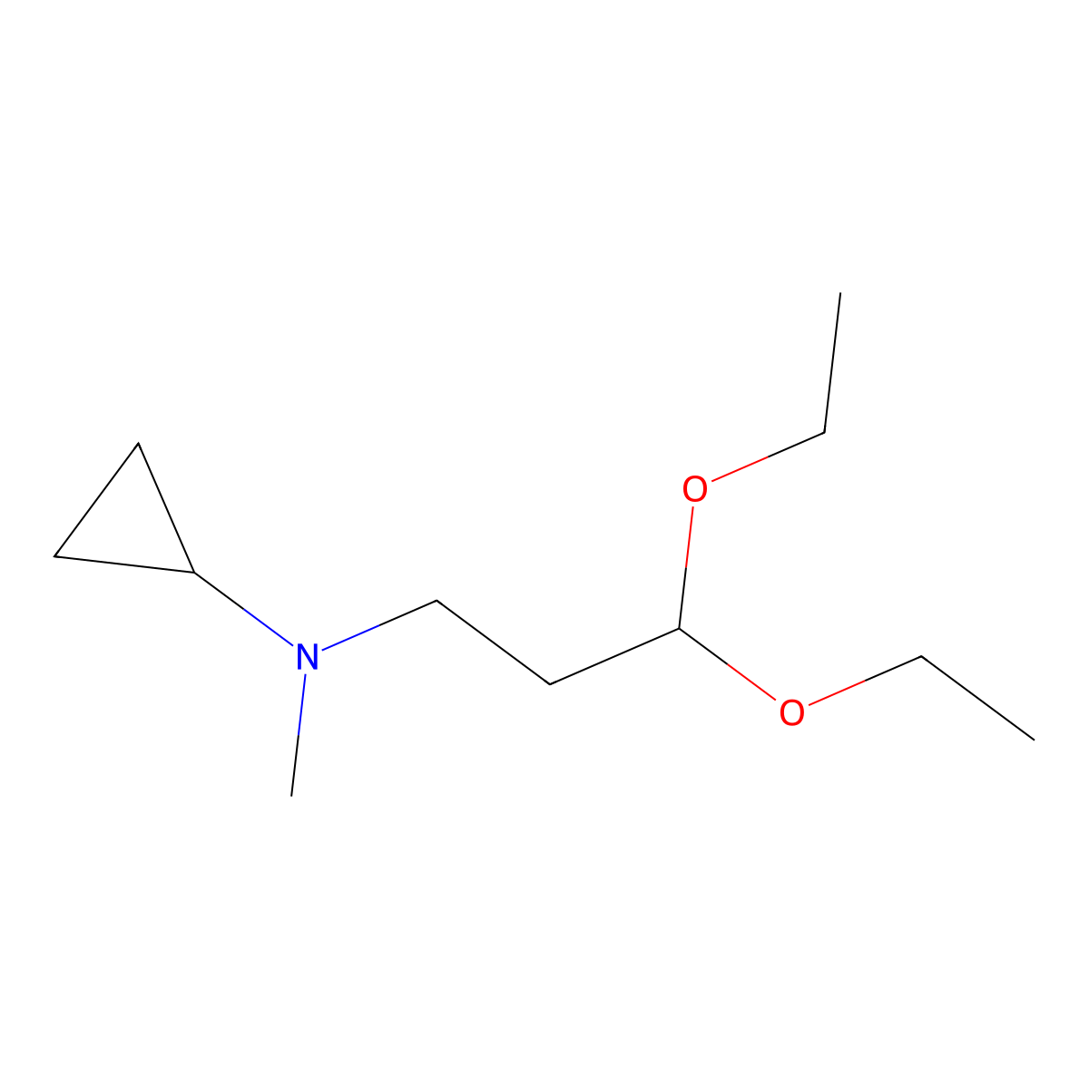 N-(3,3-diethoxypropyl)-N-methylcyclopropanamine molecular structure, CAS 1342862-07-0