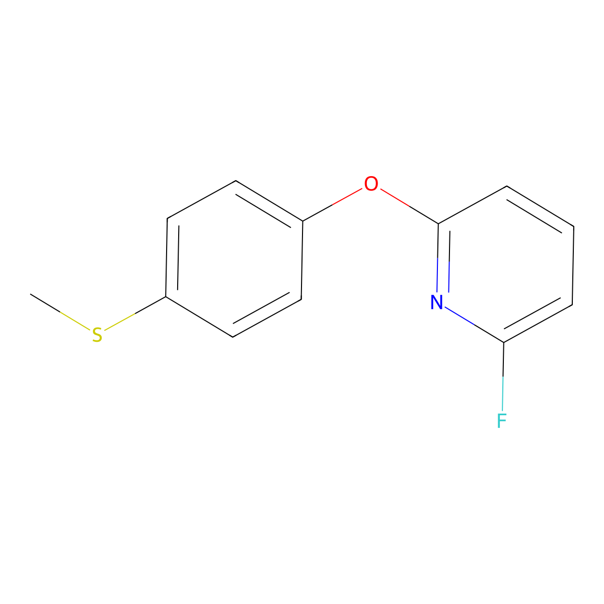 2-Fluoro-6-(4-(methylthio)phenoxy)pyridine molecular structure, CAS 1342864-15-6