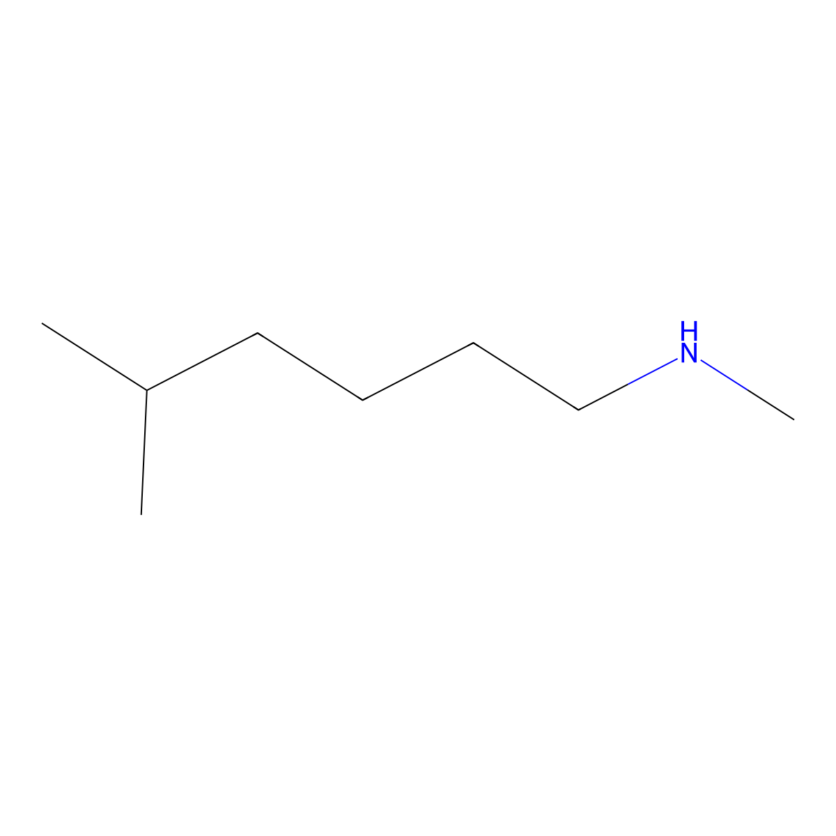 N,5-Dimethyl-1-hexanamine molecular structure, CAS 1342865-50-2