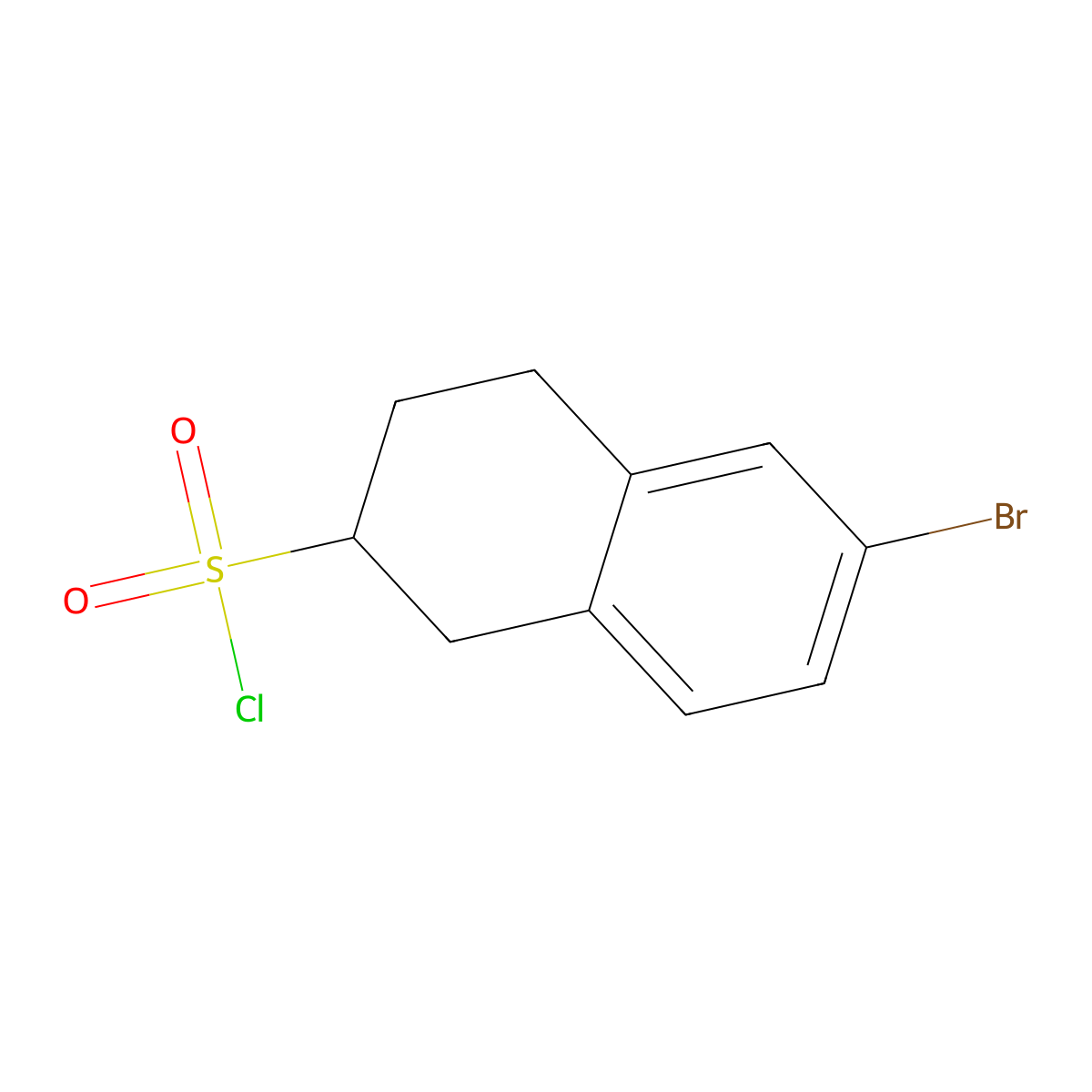 6-Bromo-1,2,3,4-tetrahydronaphthalene-2-sulfonyl chloride molecular structure, CAS 1342867-76-8