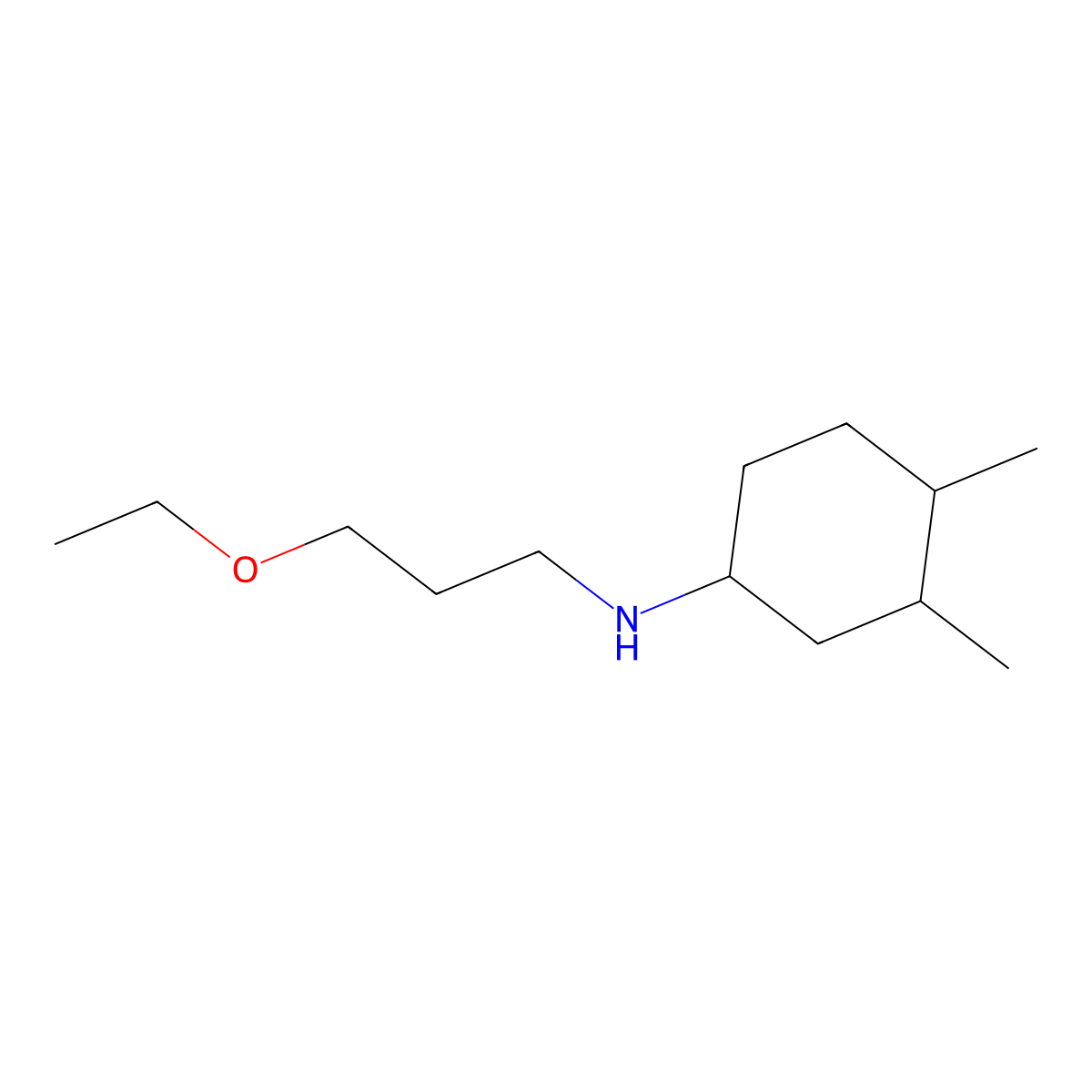 N-(3-ethoxypropyl)-3,4-dimethylcyclohexan-1-amine molecular structure, CAS 1342868-70-5