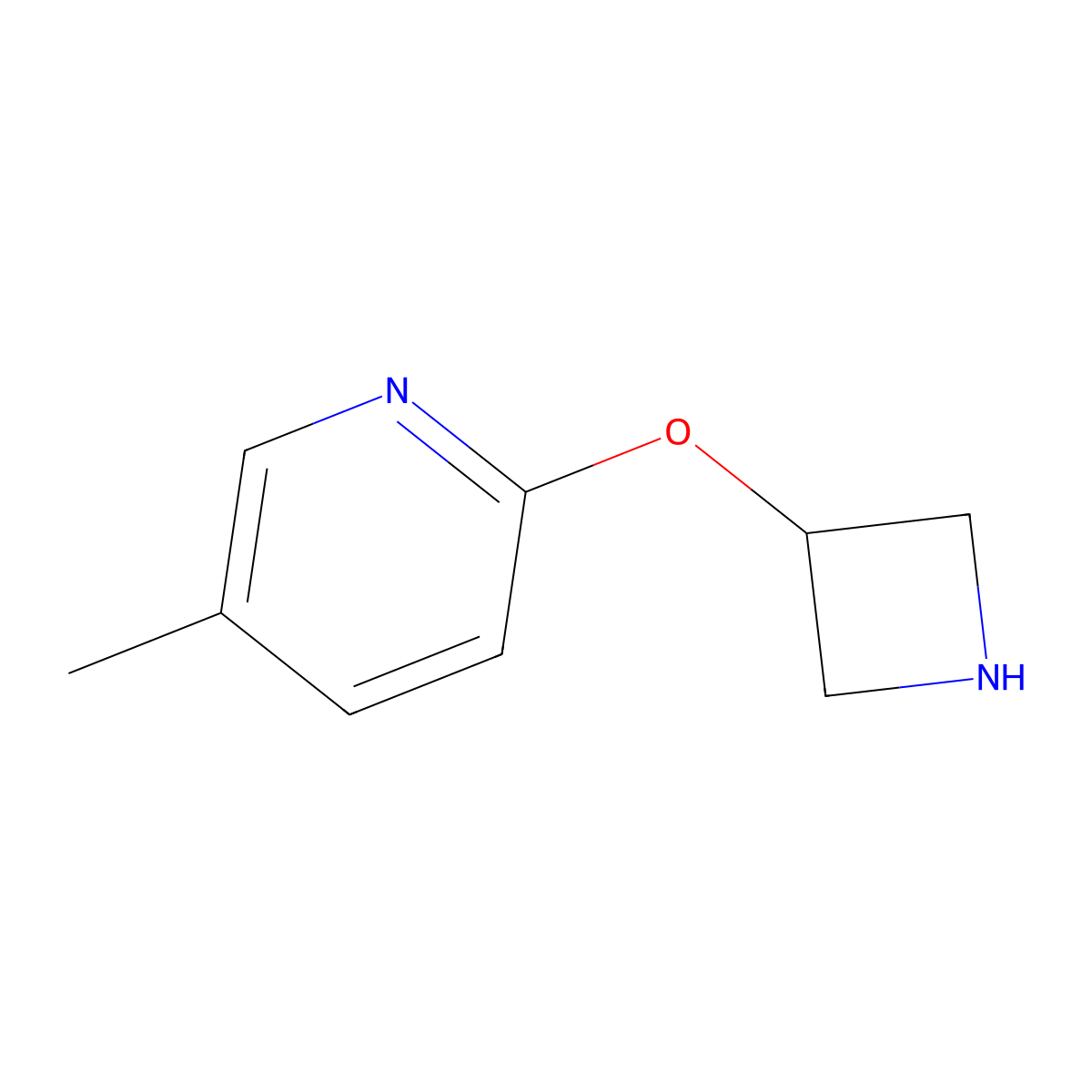 2-(Azetidin-3-yloxy)-5-methylpyridine molecular structure, CAS 1342869-98-0