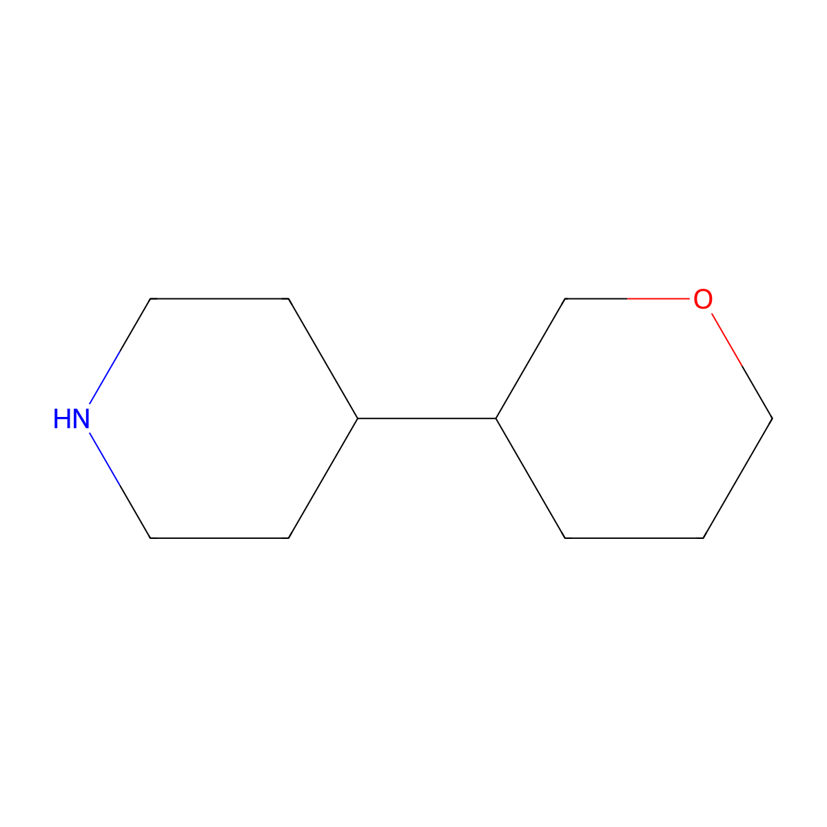 4-(Oxan-3-yl)piperidine molecular structure, CAS 1342872-65-4