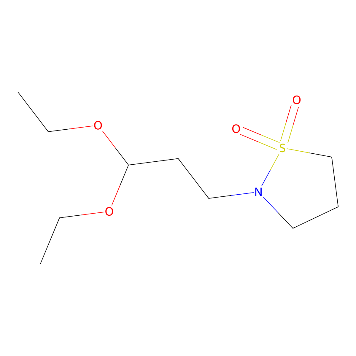 2-(3,3-Diethoxypropyl)-1,2-thiazolidine-1,1-dione molecular structure, CAS 1342874-58-1