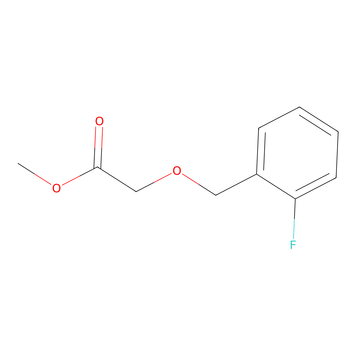 Methyl 2-((2-fluorobenzyl)oxy)acetate molecular structure, CAS 1342876-45-2