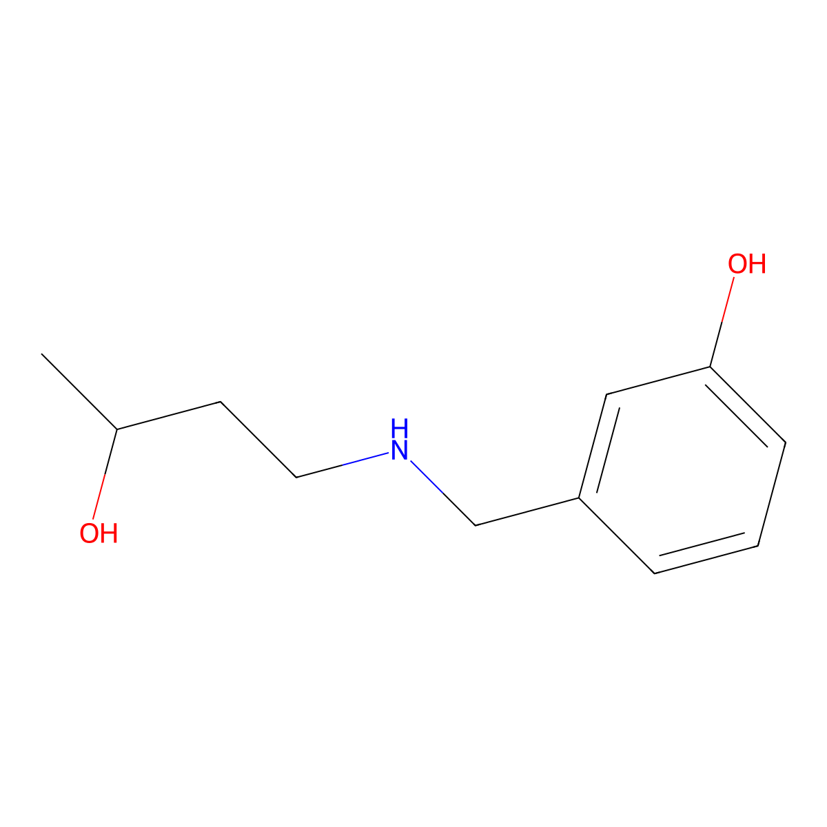 3-{[(3-Hydroxybutyl)amino]methyl}phenol molecular structure, CAS 1342877-69-3