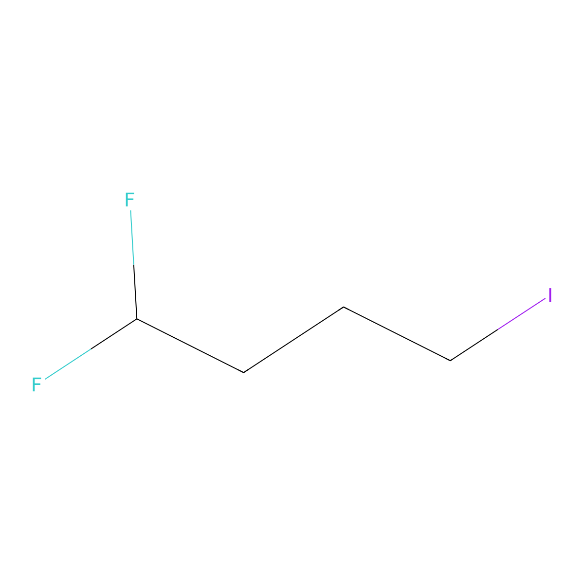 1,1-Difluoro-4-iodobutane molecular structure, CAS 1342883-59-3