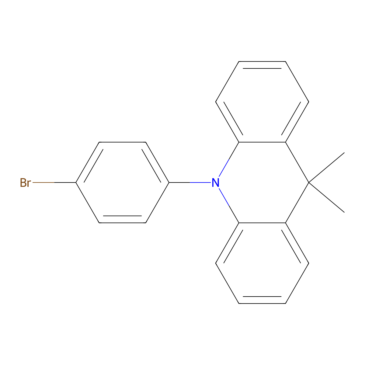 10-(4-Bromophenyl)-9,9-dimethyl-9,10-dihydroacridine molecular structure, CAS 1342892-15-2