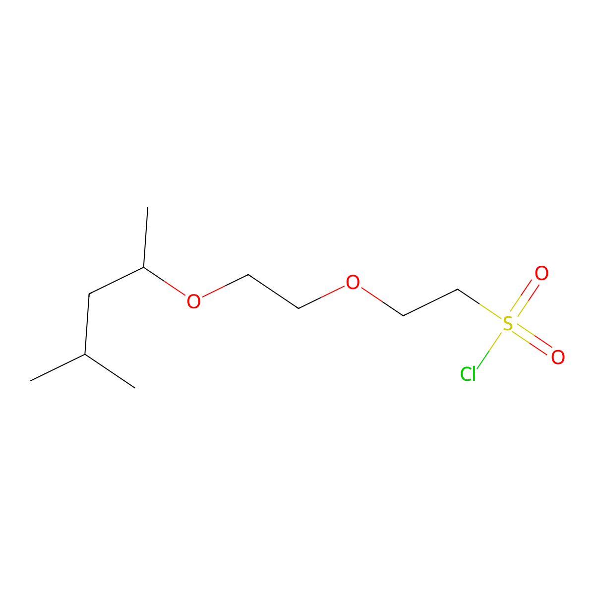 2-(2-((4-Methylpentan-2-yl)oxy)ethoxy)ethane-1-sulfonyl chloride molecular structure, CAS 1342898-47-8