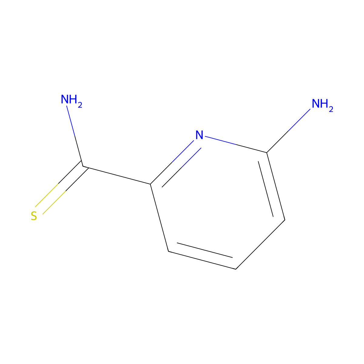 6-Aminopyridine-2-carbothioamide molecular structure, CAS 1342900-31-5