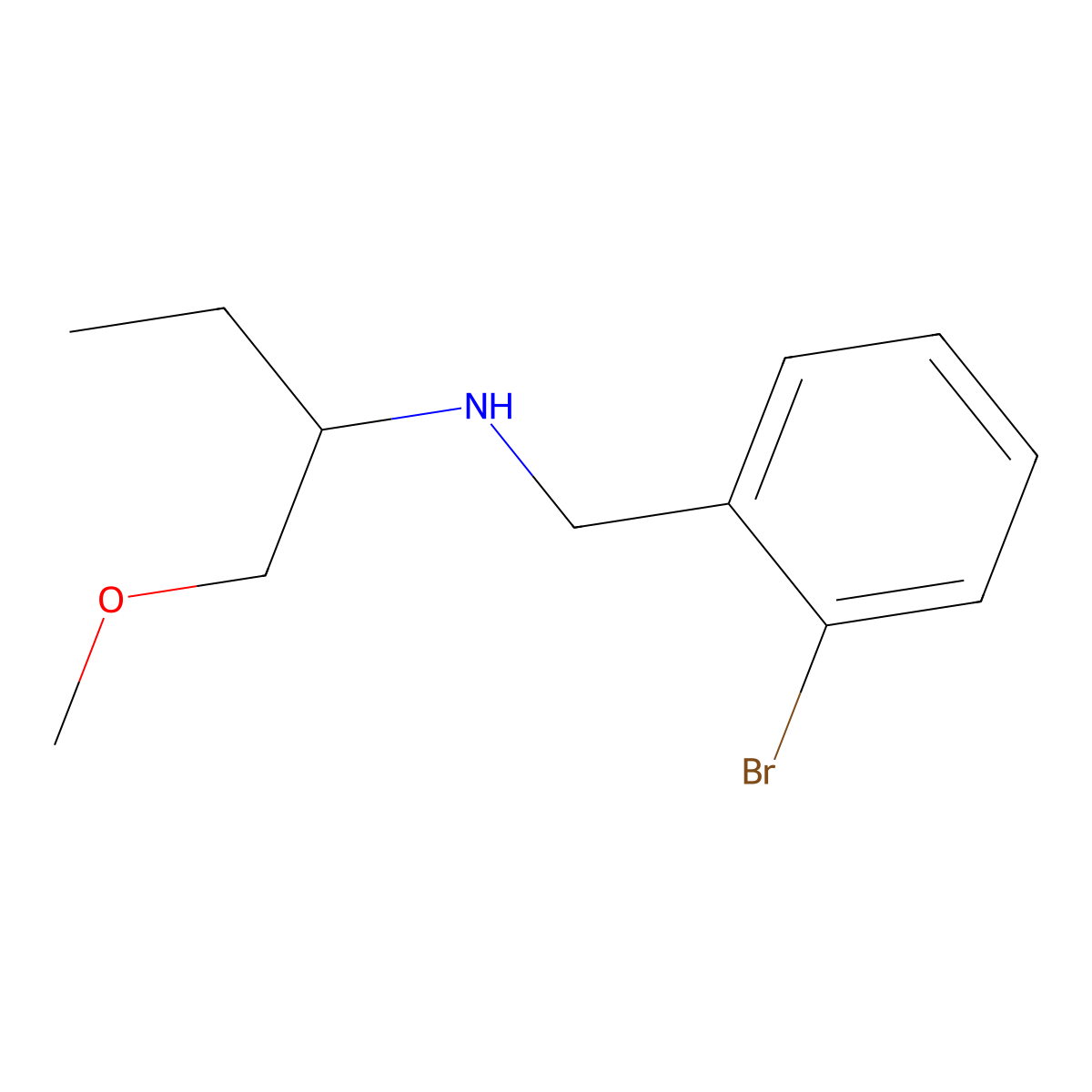 [(2-Bromophenyl)methyl](1-methoxybutan-2-yl)amine molecular structure, CAS 1342902-00-4