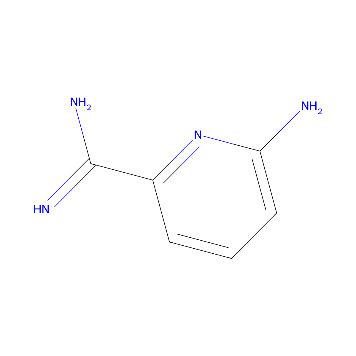 6-Aminopyridine-2-carboximidamide molecular structure, CAS 1342903-69-8