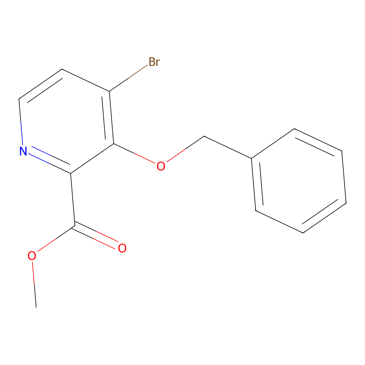 Methyl 3-(benzyloxy)-4-bromopicolinate molecular structure, CAS 1342906-73-3