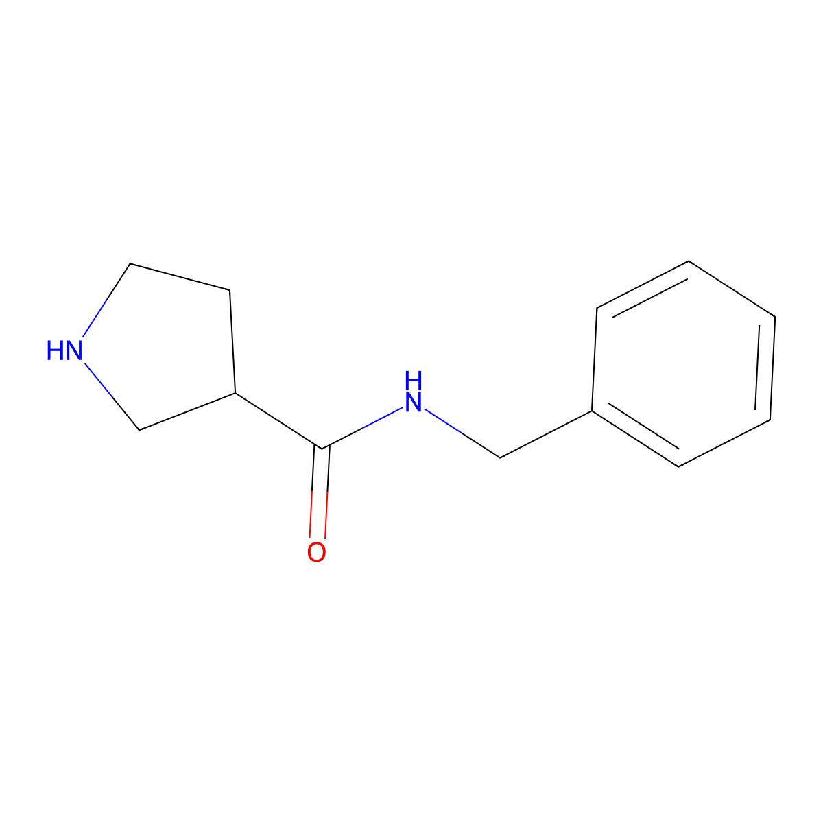 N-benzylpyrrolidine-3-carboxamide molecular structure, CAS 1342907-02-1